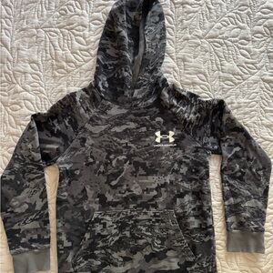 Under Armour Kids Digital Camo Hoodie - Black and Gray
